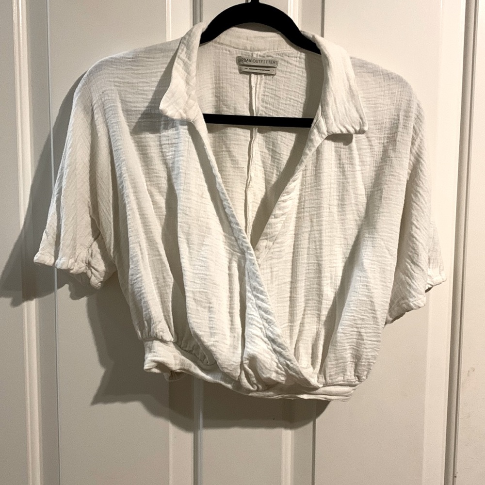 Urban outfitters white front button shirt